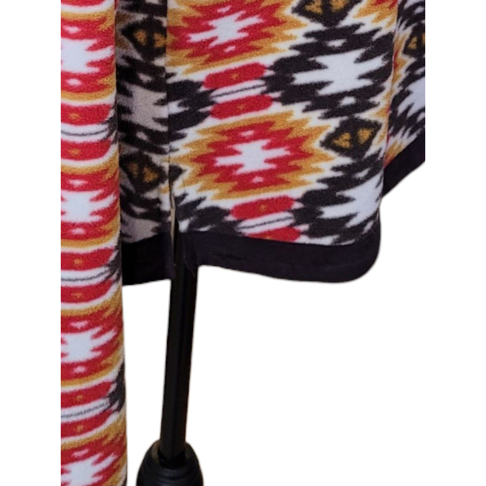 Outback Trading Company Southwestern Print Quarter Zip Bella Henley Pullover MD - Picture 7 of 11